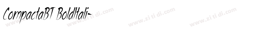 CompactaBT BoldItali字体转换 CompactaBT BoldItali字体转换